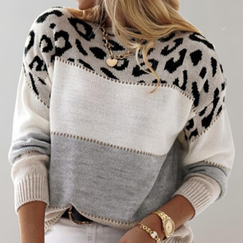 Fleur | Jumper with Leopard Print for Women