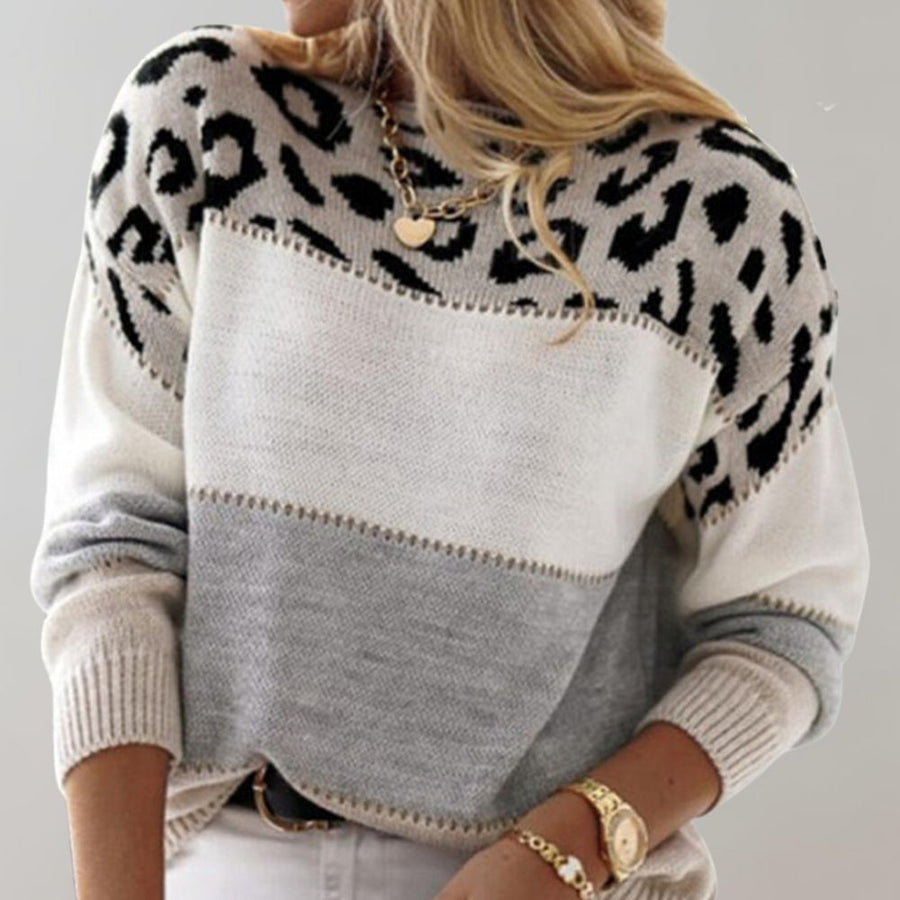 Fleur | Jumper with Leopard Print for Women
