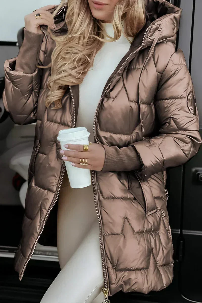 Mila | Warm Winter Coat with Hood for Women