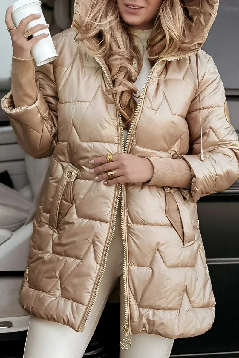 Mila | Warm Winter Coat with Hood for Women