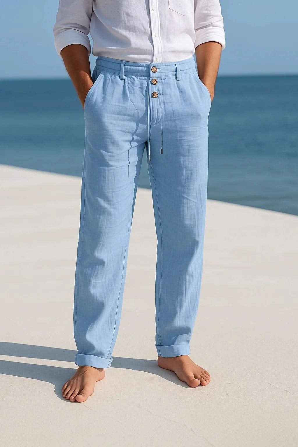 ETHAN LINEN TROUSERS