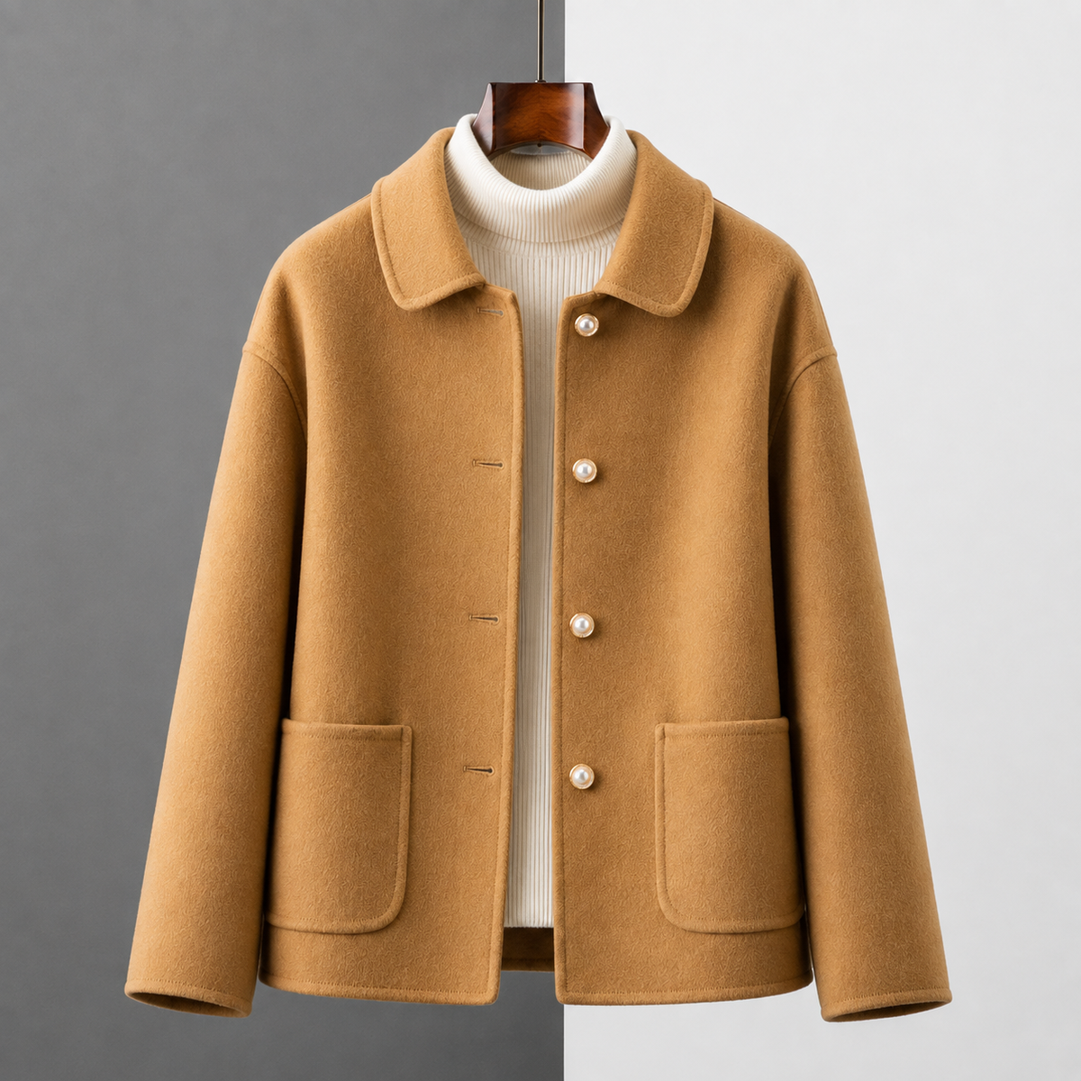 Clara | Cropped Coat with Round Collar