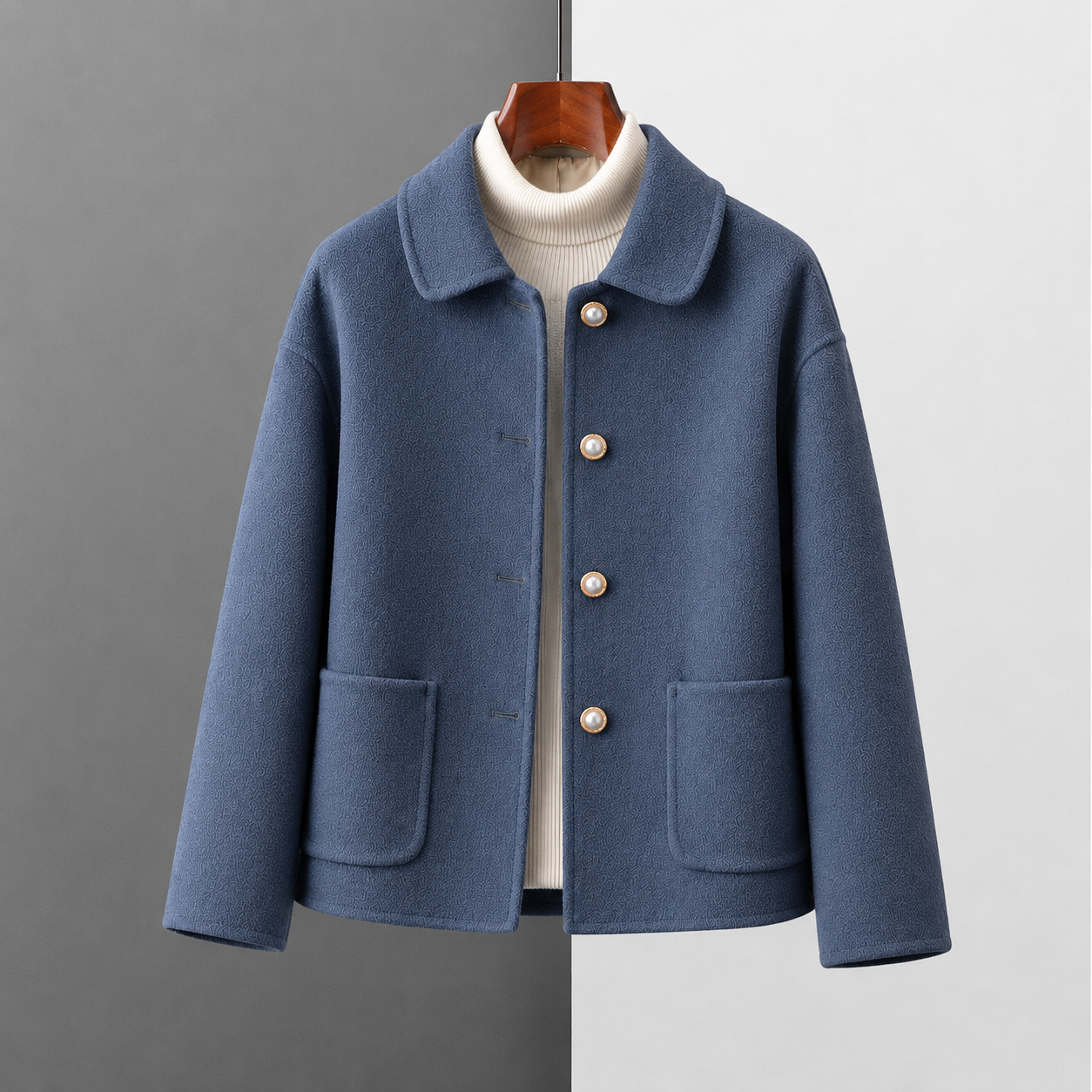 Clara | Cropped Coat with Round Collar