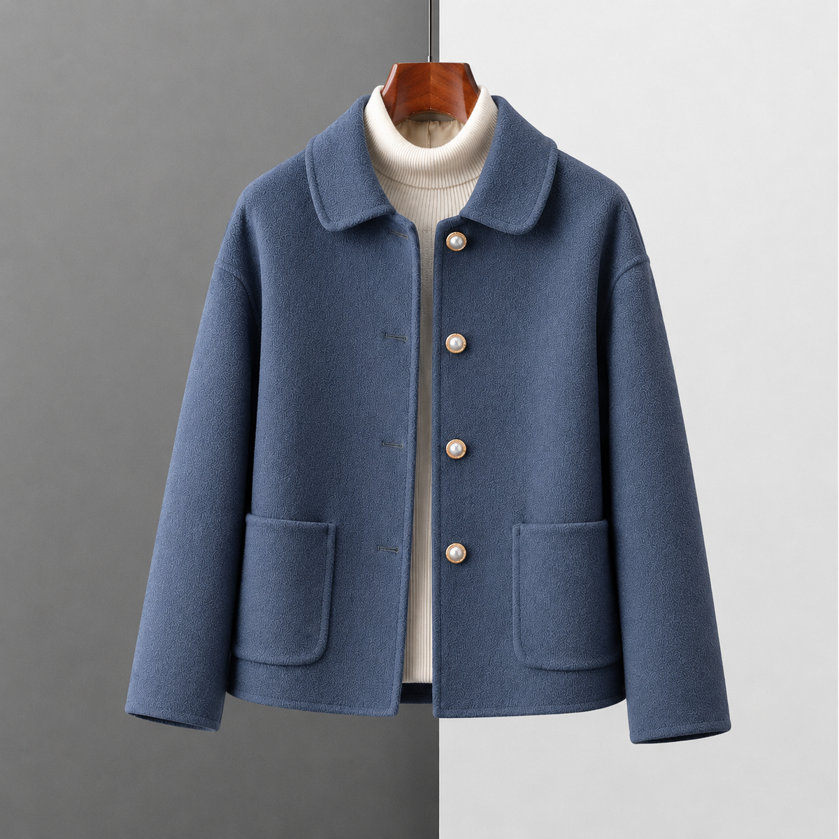 Clara | Cropped Coat with Round Collar