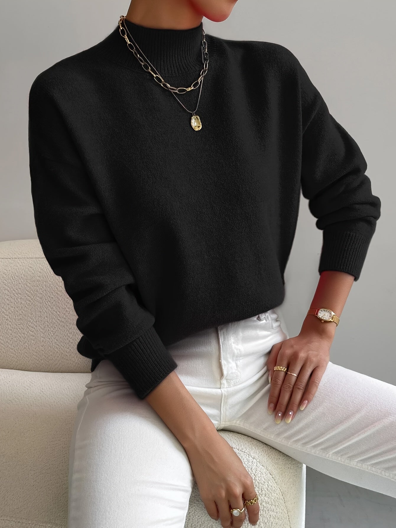 Maria | Elegant and Comfortable Turtleneck Jumper