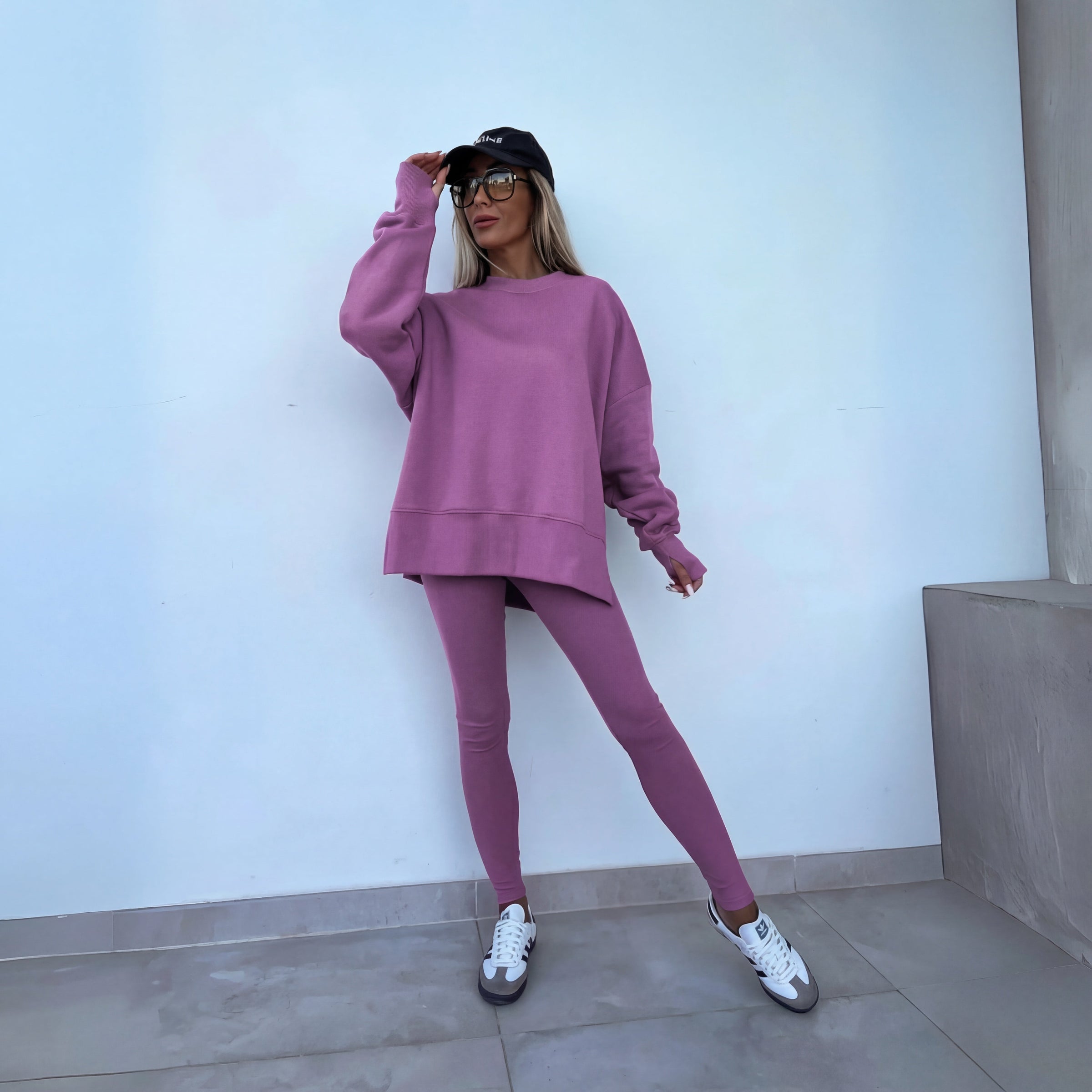 YACHI | Casual Long Sleeve Sweatshirt and Pants Set