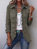 Kamberly | Boho-Chic Floral Embroidered Utility Ruffled Trim Jacket