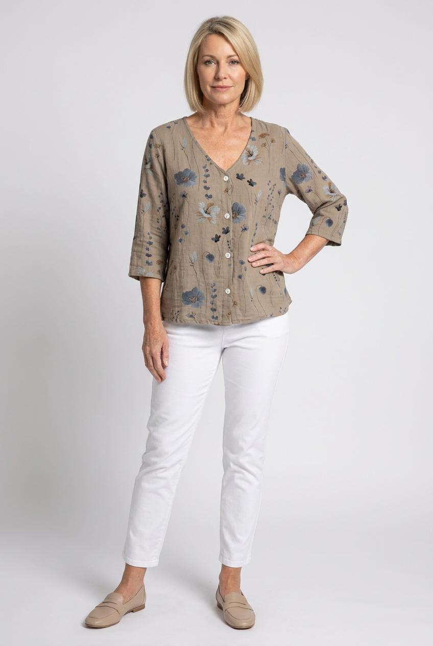 Women's Blouse | Three-Quarter Sleeve