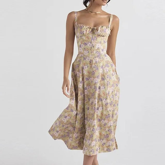 Amélie Draped Midi Dress
